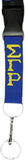 Sigma Gamma Rho Break Away Woven Lanyard [Blue]