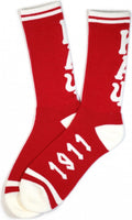 Big Boy Kappa Alpha Psi Divine 9 S4 Mens Athletic Socks [Crimson Red]