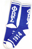 Big Boy Phi Beta Sigma Divine 9 S4 Mens Athletic Socks [Royal Blue]