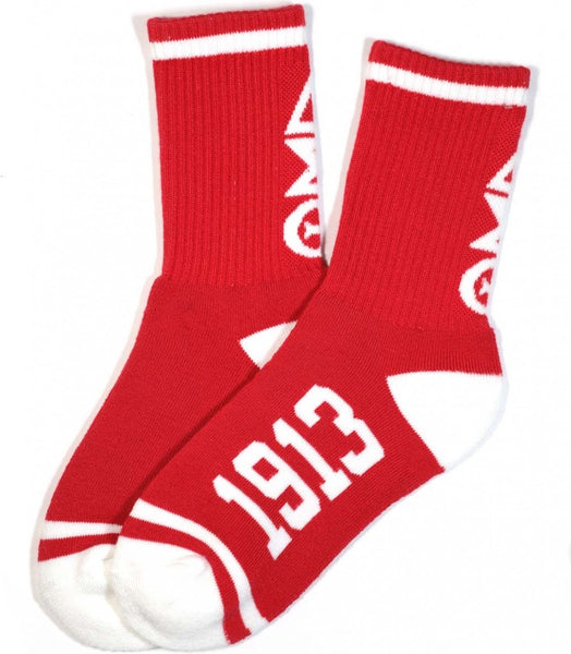 Big Boy Delta Sigma Theta Divine 9 S4 Womens Athletic Socks [Red]