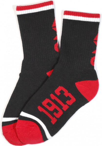 Big Boy Delta Sigma Theta Divine 9 S4 Womens Athletic Socks [Black]