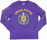 Big Boy Omega Psi Phi Divine 9 S2 Long Sleeve Mens Tee [Purple]