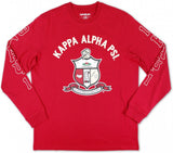 Big Boy Kappa Alpha Psi Divine 9 S2 Long Sleeve Mens Tee [Crimson Red]