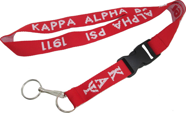 Kappa Alpha Psi Break Away Woven Lanyard [Red]