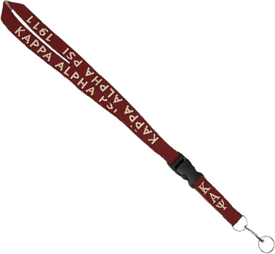 Kappa Alpha Psi Break Away Woven Lanyard [Crimson Red]