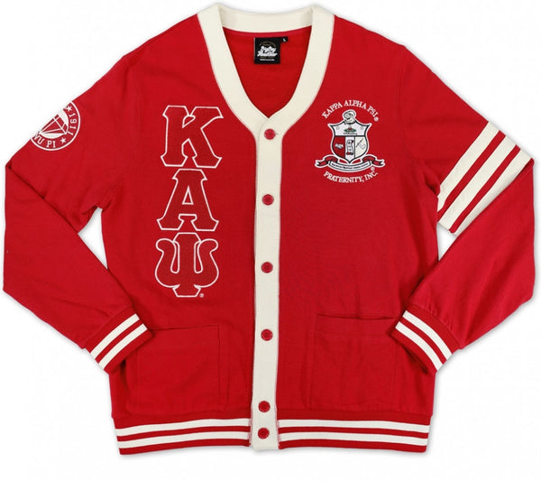 Big Boy Kappa Alpha Psi Divine 9 S5 Light Weight Mens Cardigan [Crimson Red]