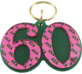 Alpha Kappa Alpha Color Mirror Line #60 Keychain [Green]