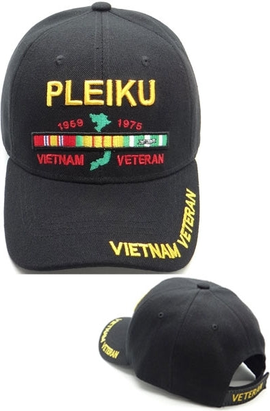 Pleiku Vietnam Veteran M768 Mens Cap [Black]