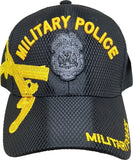 Military Police Badge Shadow Mens Jersey Mesh Cap [Black]