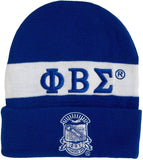 Phi Beta Sigma Embroidered Knit Beanie [Blue]