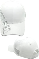 Plain Retired Shadow Text US Flag Mens Cap [Baseball Cap - White]