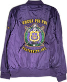 Buffalo Dallas Omega Psi Phi Que Bolt Bomber Flight Jacket [Purple]