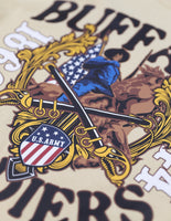Big Boy Buffalo Soldiers Calvary Association Mens Long Sleeve Tee [Khaki]