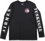 Big Boy Tuskegee Airmen Text S2 Mens Long Sleeve Tee [Black]
