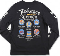 Big Boy Tuskegee Airmen Text S2 Mens Long Sleeve Tee [Black]