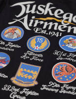 Big Boy Tuskegee Airmen Text S2 Mens Long Sleeve Tee [Black]