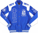 Big Boy Phi Beta Sigma Divine 9 S11 Mens Racing Twill Jacket [Royal Blue]
