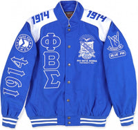 Big Boy Phi Beta Sigma Divine 9 S11 Mens Racing Twill Jacket [Royal Blue]