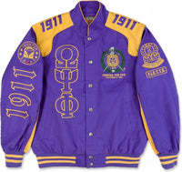 Big Boy Omega Psi Phi Divine 9 S11 Mens Racing Twill Jacket [Purple]