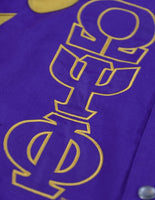 Big Boy Omega Psi Phi Divine 9 S11 Mens Racing Twill Jacket [Purple]
