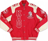 Big Boy Kappa Alpha Psi Divine 9 S11 Mens Racing Twill Jacket [Crimson Red]