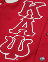 Big Boy Kappa Alpha Psi Divine 9 S11 Mens Racing Twill Jacket [Crimson Red]