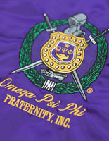 Big Boy Omega Psi Phi Divine 9 S3 Mens Bomber Jacket [Purple]