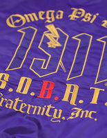 Big Boy Omega Psi Phi Divine 9 S3 Mens Bomber Jacket [Purple]