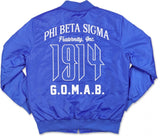 Big Boy Phi Beta Sigma Divine 9 S3 Mens Bomber Jacket [Royal Blue]