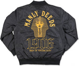 Big Boy Alpha Phi Alpha Divine 9 S3 Mens Bomber Jacket [Black]