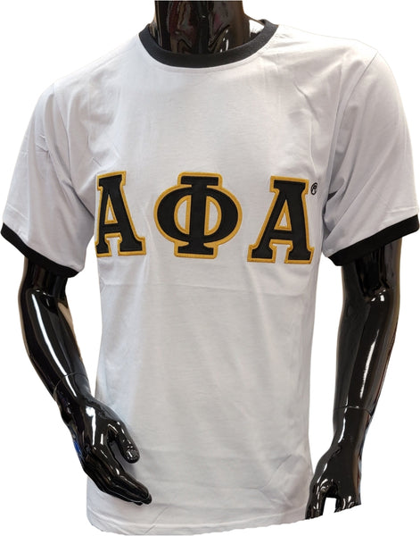 Buffalo Dallas Alpha Phi Alpha Ringer T-Shirt [Short Sleeve - White]