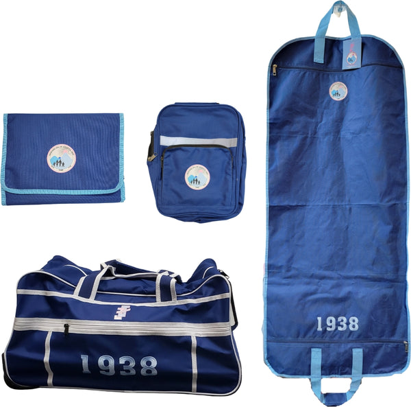 Buffalo Dallas Jack And Jill Of America 4 Piece Travel Bag Bundle [Blue]