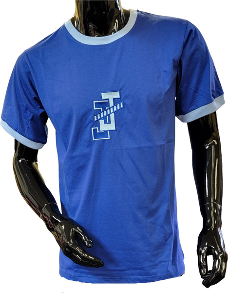 Buffalo Dallas Jack And Jill Of America Mens Ringer T-Shirt [Short Sleeve - Blue]