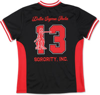Big Boy Delta Sigma Theta Divine 9 S15 Womens Football Jersey [Black]
