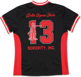 Big Boy Delta Sigma Theta Divine 9 S15 Womens Football Jersey [Black]