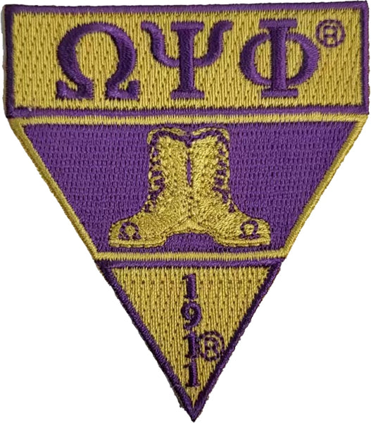 Omega Psi Phi Military Style Iron-On Patch [Gold]