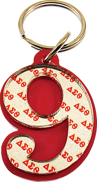 Delta Sigma Theta Line #9 Key Chain [Red]