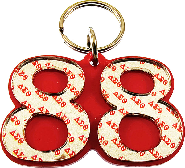 Delta Sigma Theta Line #88 Key Chain [Red]