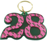 Alpha Kappa Alpha Color Mirror Line #28 Keychain [Green]