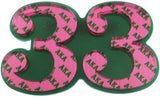 Alpha Kappa Alpha Acrylic Line #33 Mirror Pin [Green/Pink]