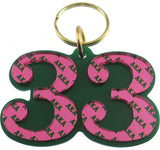 Alpha Kappa Alpha Color Mirror Line #33 Keychain [Green]