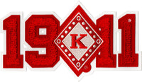 Kappa Alpha Psi K-Diamond 1911 Chenille Sew-On Patch [Red]
