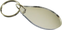 Omega Psi Phi Pear Shaped Domed Key Chain [Silver]