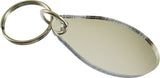 Omega Psi Phi Pear Shaped Domed Key Chain [Silver]