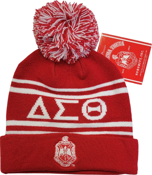 Buffalo Dallas Delta Sigma Theta Striped Skull Cap [Red]