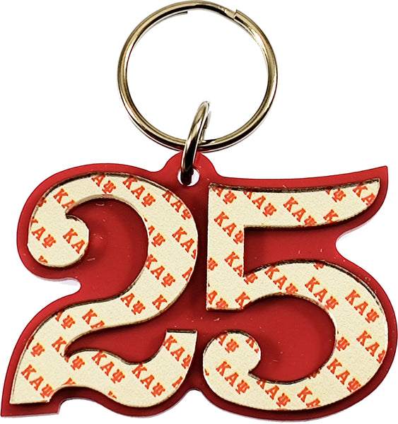 Kappa Alpha Psi Line #25 Key Chain [Red]