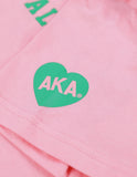 Big Boy Alpha Kappa Alpha Divine 9 Sequin Patch Ladies Tee [Pink]