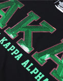 Big Boy Alpha Kappa Alpha Divine 9 Sequin Patch Ladies Tee [Black]