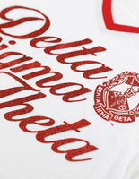 Big Boy Delta Sigma Theta Divine 9 S2 V-Neck Ladies Tee [White]