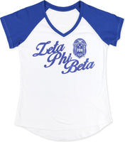 Big Boy Zeta Phi Beta Divine 9 S2 V-Neck Ladies Tee [White]